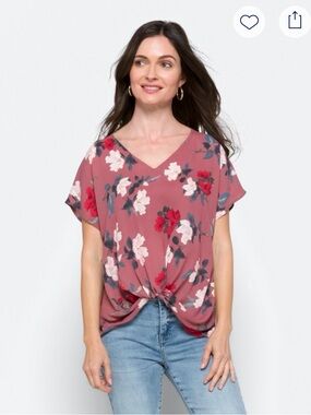 West Kei Floral V-Neck Blouse